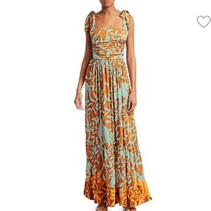 JOHANNA ORTIZ My Kind Of Rainforest Embellished Floral Dress Size 2